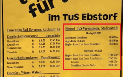 Der TuS Ebstorf bietet wieder einen Tanzkurs an!