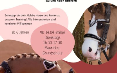 Neue Sparte: ab 14. April kommt Hobby Horsing dazu!